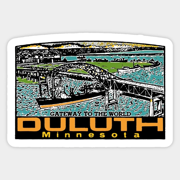 Vintage Duluth Decal Sticker by zsonn